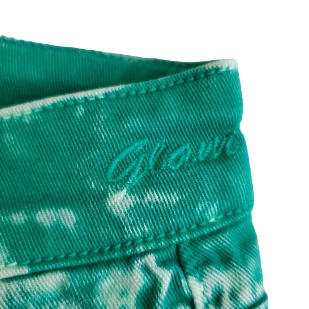 Goldsign Glam boyfriend ankle Bleached Green 5 pockets‎ denim Jeans Size 27 NWOT
